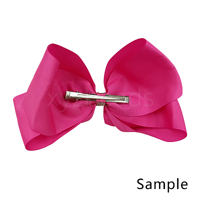 Grosgrain Bowknot Alligator Hair Clips OHAR-Q047-M-1