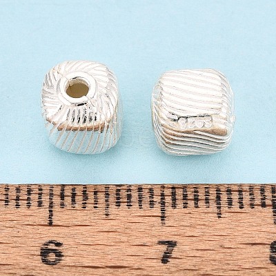 925 Sterling Silver Corrugated Beads STER-N016-126S-1