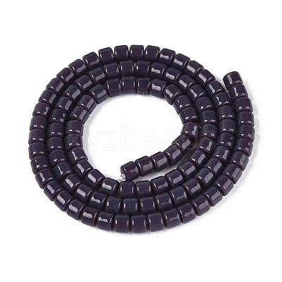Opaque Solid Color Glass Beads Strands GLAA-N065-4x4mm-C07-1