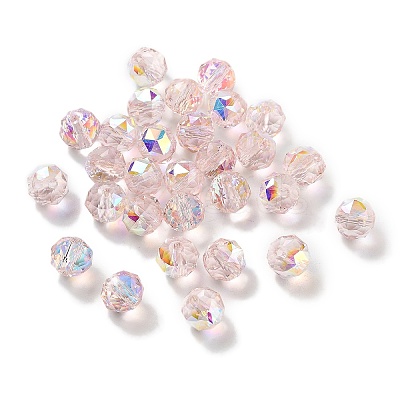 Electroplate Round Glass Beads EGLA-A043-01-AB01-1