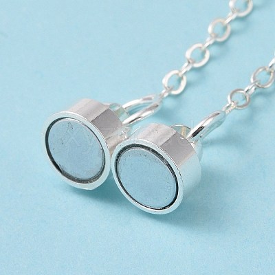 Brass Magnetic Clasp with Cable Safety Chain KK-F839-035S-1