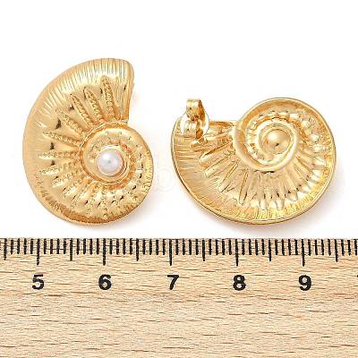 304 Stainless Steel ABS Plastic Pearl Stud Earrings STAS-D368-01A-G-1