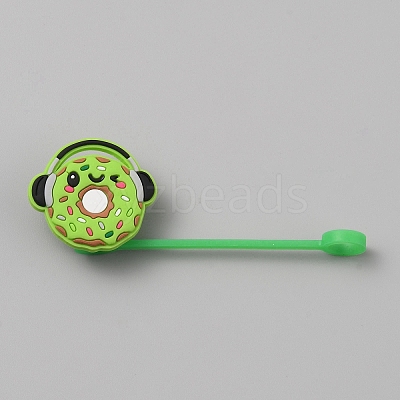 PVC & Silicone Dustproof Straw Cap AJEW-CJC0007-02A-1