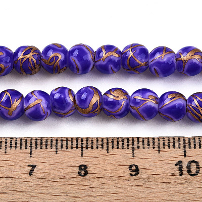 Baking Paint Glass Beads X1-DGLA-N010-6mm-06-1
