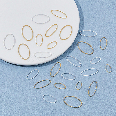 60Pcs 10 Styles Brass Linking Rings KK-HS0001-48-1