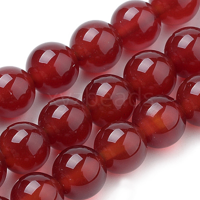 Natural Carnelian Beads Strands G-S259-32-10mm-1