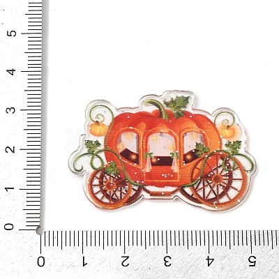 Halloween Printed Acrylic Pendants MACR-I041-02B-1
