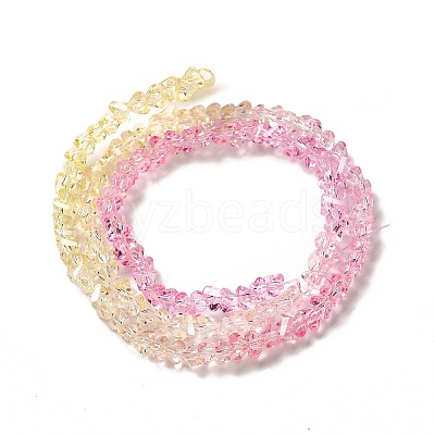 Transparent Glass Bead Strands GLAA-H023-02F-1