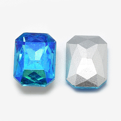 Pointed Back Glass Rhinestone Cabochons RGLA-T019-10x14mm-05-1