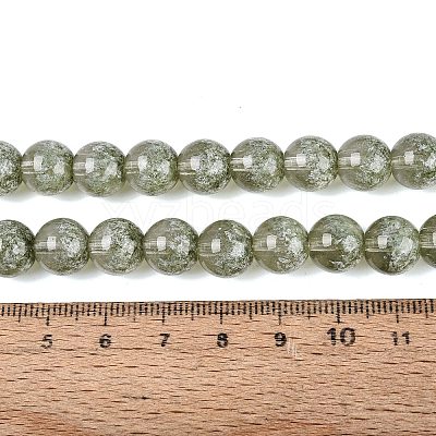 Transparent Half Spray Painted Glass Beads Strands LS-GLAA-Q110-02A-05-1
