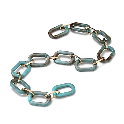 Handmade Acrylic Paperclip Chains X-AJEW-JB00697-01-1