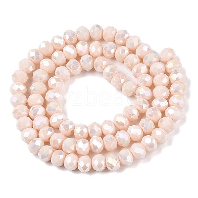 Electroplate Glass Beads Strands EGLA-A044-P6mm-B05-1