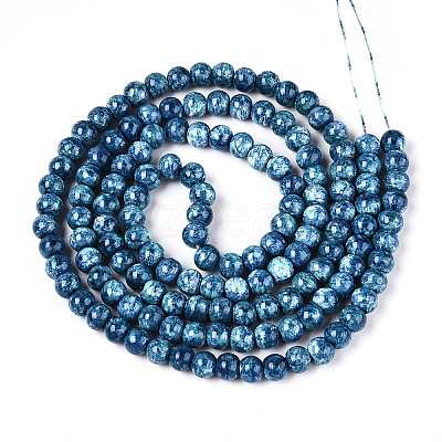 Baking Paint Glass Beads Strands X-DGLA-N016-6mm-10-1
