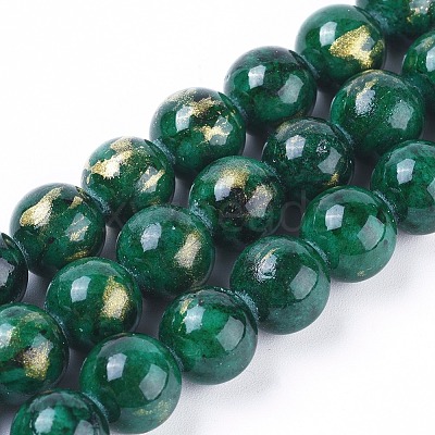 Natural Mashan Jade Beads Strands G-F670-A17-6mm-1