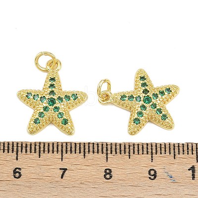 Brass Micro Pave Cubic Zirconia Pendants KK-D005-06E-G-1