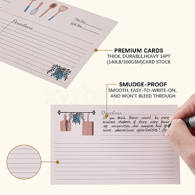 50Pcs Double-faced Writable Recipe Card DIY-WH20007-54-1
