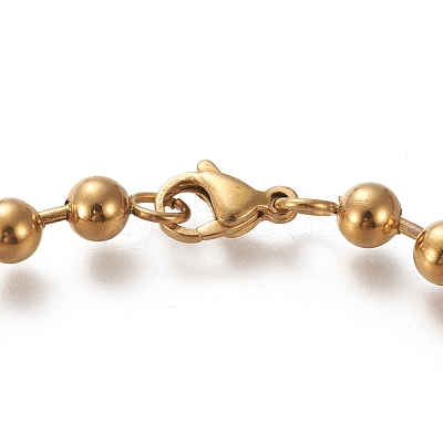 304 Stainless Steel Ball Chain Bracelets X-STAS-I156-22G-1
