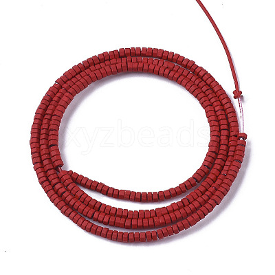 Spray Painted Non-magnetic Synthetic Hematite Beads Strands G-R468-02A-07-1