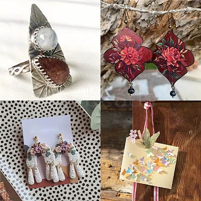 Acrylic Earring Handwork Template DIY-WH0359-019-1