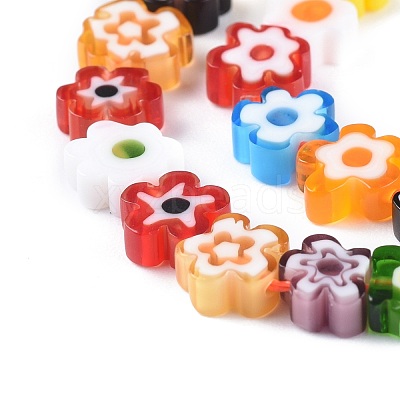 Handmade Millefiori Glass Bead Strands LAMP-J035-8mm-02-1