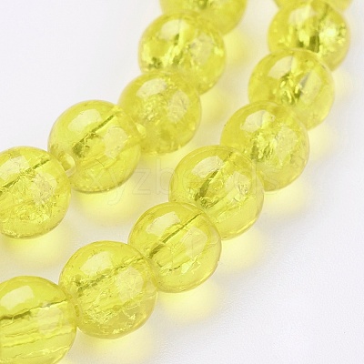 Spray Painted Crackle Glass Beads Strands CCG-Q001-6mm-04-1
