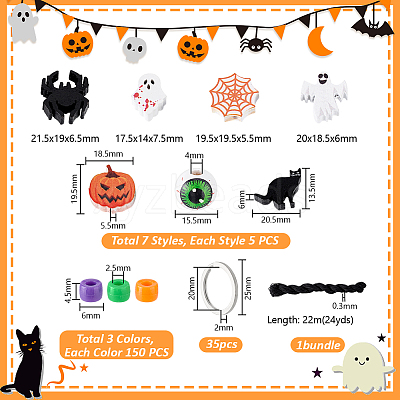 Halloween Theme DIY Keychain Making Kits DIY-PH0030-62-1