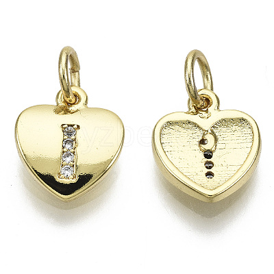 Brass Micro Pave Clear Cubic Zirconia Charms LS-KK-N227-34I-NF-1