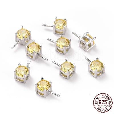 Rhodium Plated 925 Sterling Silver Peg Bails STER-D035-47P-08-1