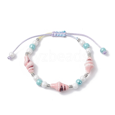 Handmade Porcelain Beaded Bracelets BJEW-JB12473-01-1