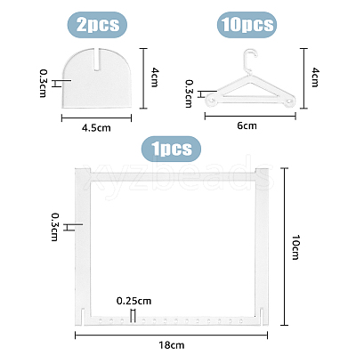 Transparent Acrylic Earring Hanging Display Stands EDIS-FH0001-04-1