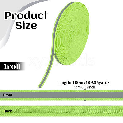 Reflective Polyester Ribbons SRIB-WH0011-477-1