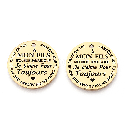 201 Stainless Steel Pendants STAS-T064-37G-31-1