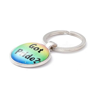 Pride Style Glass Keychain LS-KEYC-F033-01F-1