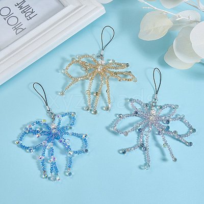 1Pc Glass Mobile Straps HJEW-SZ0001-59D-1