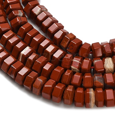 Natural Red Jasper Beads Strands G-G317-A13-3x6mm-1