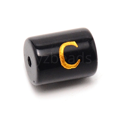 Painted Glass Beads GLAA-TAC0009-01C-1