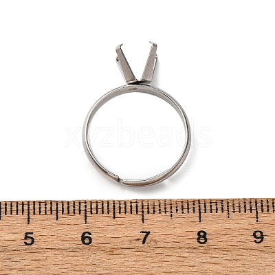 304 Stainless Steel Cuff Ring Components STAS-D372-01P-07-1