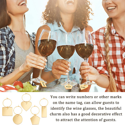 Acrylic Wine Glass Charms AJEW-GA00009-1
