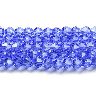Transparent Electroplate Glass Beads Strands GLAA-F029-2mm-C07-1