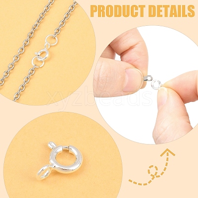 20Pcs 2 Styles Brass Spring Ring Clasps KK-YW0004-53-1