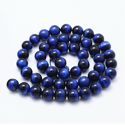 Natural Tiger Eye Beads Strands X-G-F561-8mm-B02-1