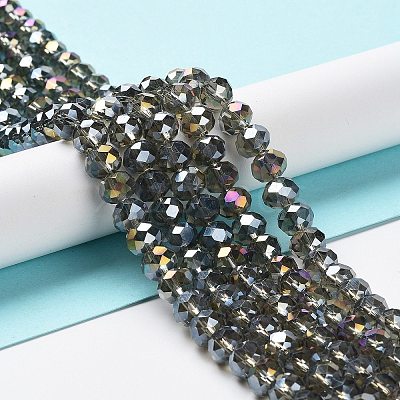 Electroplate Glass Beads Strands EGLA-A034-T4mm-B19-1