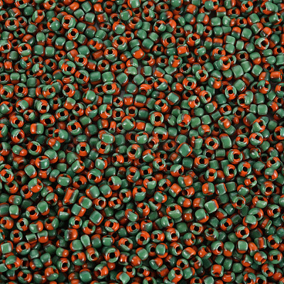 12/0 Two Tone Opaque Glass Seed Beads SEED-T006-01A-A01-1
