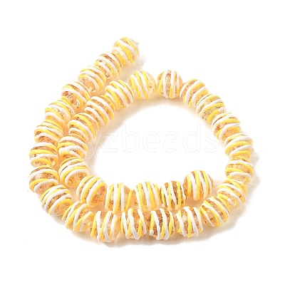 Handmade Gold Sand Enamel Lampwork Beads LAMP-B035-03G-1