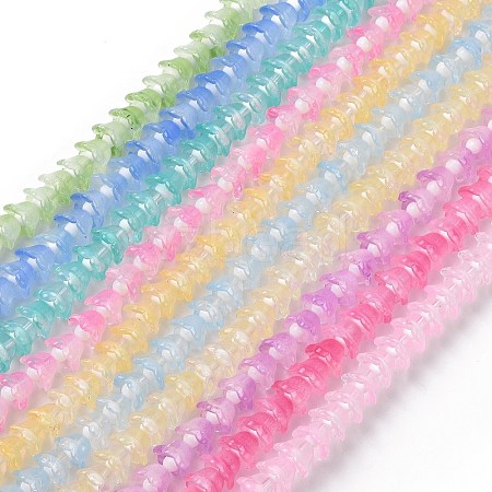 Transparent Glass Beads Strands LAMP-H061-01C-1