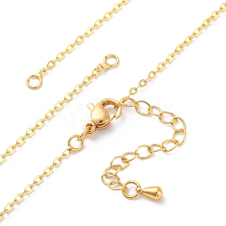 Brass Cable Chain Necklace Making NJEW-D302-80G-1