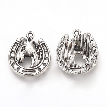 Tibetan Style Alloy Pendants TIBEP-T002-42AS-RS-1