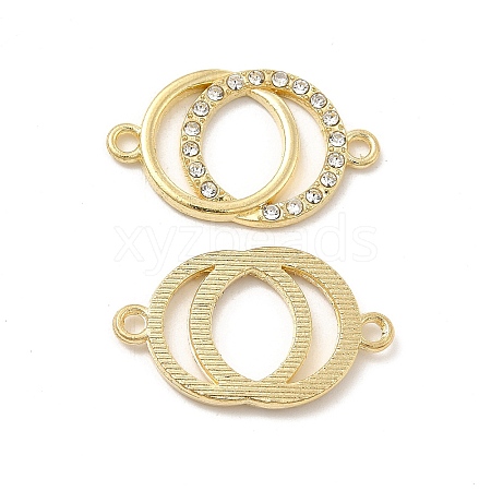 Alloy Connector Charms with Crystal Rhinestone FIND-H039-63LG-1