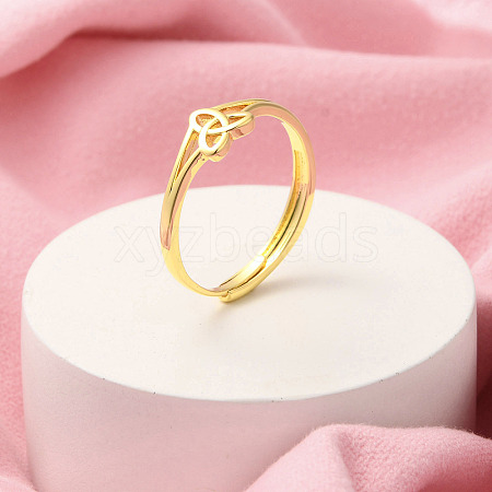 Brass Adjustable Rings for Women RJEW-R005-05G-1