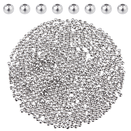 DICOSMETIC 2000Pcs 304 Stainless Steel Hollow Round Seamed Beads STAS-DC0015-79-1